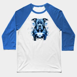 Alapaha Blue Blood Bulldog Watercolor Artwork Baseball T-Shirt